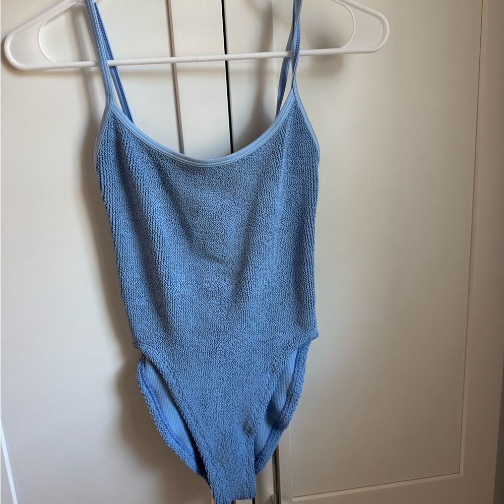 Hunza G Light Blue One Piece Swimsuit never worn